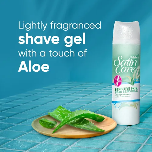 Miniatura 4 de Gel de afeitar Gillette Satin Care Sensitive, 7 onzas