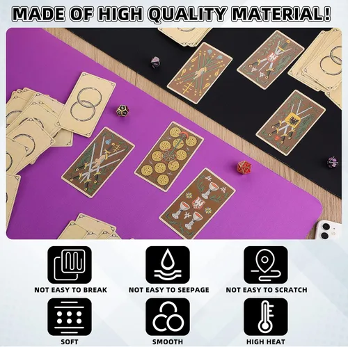 Miniatura 3 de Yexiya Tapete de juego de 6 piezas para TCG MTG de 24 x 14 pulgadas, tapete de goma suave para juegos de cartas, juegos de mesa (mezcla de colores)