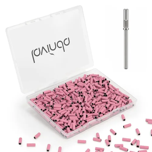 Miniatura 16 de Lavinda Brocas para taladro de uñas de 3/32 pulgadas de fácil remoción para bandas de lijado, mandril pequeño profesional de acero inoxidable de 3.1