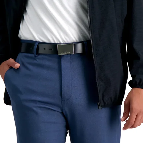 Miniatura 5 de Calvin Klein Cinturón de hebilla con logotipo grabado casual para hombre