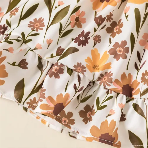 Miniatura 5 de PATPAT Vestido de verano para niñas con girasol, manga con volantes, casual, vestido de playa, falda de princesa, vestidos de verano