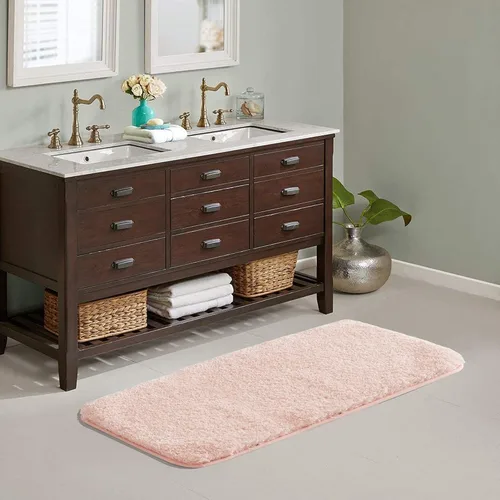 Miniatura 65 de Suchtale - Alfombra de baño antideslizante, tapete de baño de microfibra suave, absorbente de agua, peluda, lavable a máquina, para regadera, 16 x
