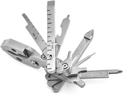 Miniatura 2 de Alicates múltiples, 25 en 1 de acero inoxidable multifuncional alicates multi herramientas conjunto con funda, herramientas de bolsillo portátiles