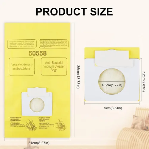 Miniatura 2 de Paquete de 10 bolsas de vacío 50403 compatibles con Kenmore Canister tipo C/Q 5055, 50555, 50557, 50558 y tipo C-5, C-18, 53292, 200 Series, 400