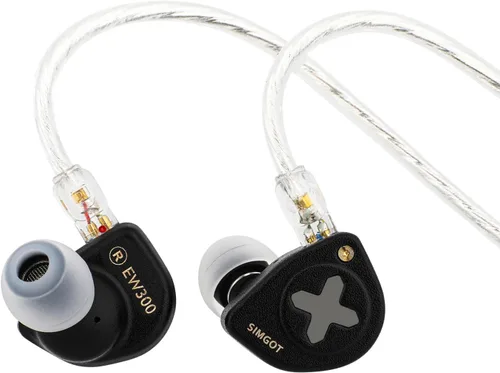 Miniatura 9 de Linsoul SIMGOT EW300 1DD+1Planar+1PZT controlador híbrido intrauditivo, auriculares IEM con cable, auriculares para juegos con boquillas