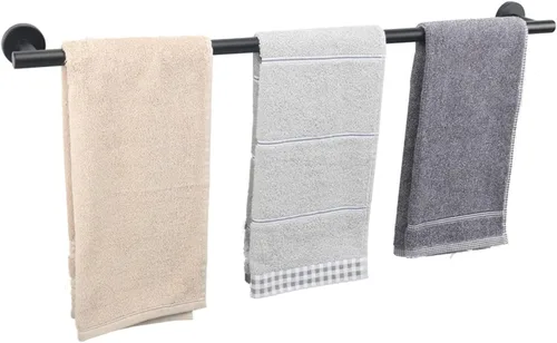 Miniatura 24 de TocTen - Barra de toalla de baño. Soporte de toalla de baño de acero inoxidable grueso SUS304, barra de toalla resistente para cuarto de baño