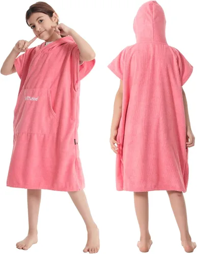 Miniatura 9 de Hiturbo Poncho de toalla cambiante para niños: toallas de baño absorbentes de secado rápido con capucha - Poncho de microfibra para nadar surf