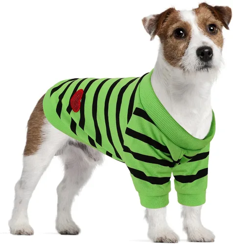 Miniatura 37 de Camiseta a rayas para perros y gatos, chaleco de algodón para primavera, verano, para mascotas, adecuada para mascotas pequeñas y medianas y Amarillo