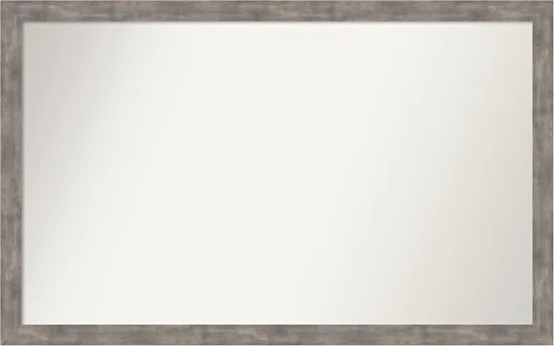Miniatura 203 de Amanti Art Silver Bathroom Mirror for Over Sink, 24x49 Custom Made Marred Pewter Rectangle Vanity Mirror, Oversize Casual Wood Frame, Hangs Estaño