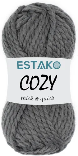 Miniatura 48 de Estako Cozy Thick & Quick Yarn - Hilo acogedor grueso y rápido, 20% lana, 80% acrílico, suave, súper voluminoso, peso #6, para tejer y hacer 50187