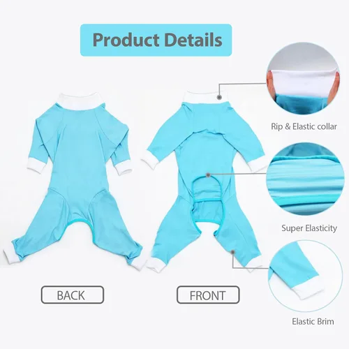 Miniatura 2 de Traje de recuperación para perros después de una cirugía, traje de recuperación para perros machos, camisa de recuperación para heridas abdominales