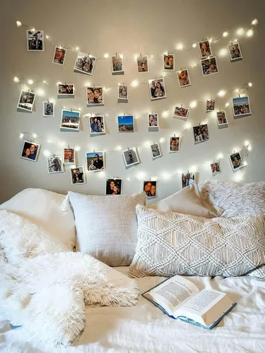 Miniatura 8 de Mini prendedores para fotos, pinzas pequeñas de color negro, paquete de 100 clips de madera arcoíris coloridos con cuerda de 32 pies