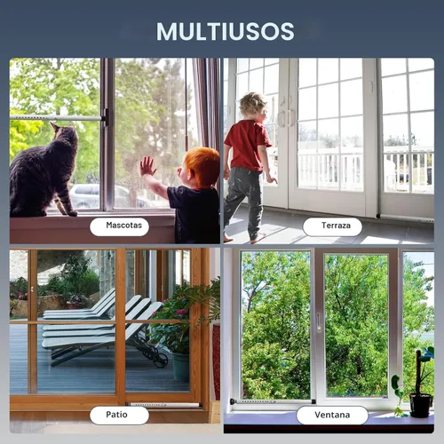 Miniatura 6 de DIIG Barra de Seguridad para Puerta Corrediza, 17.7-50.5 pulgadas Barra de Seguridad de Ventana Ajustable con Puntas de Goma, Diámetro 1 pulgada