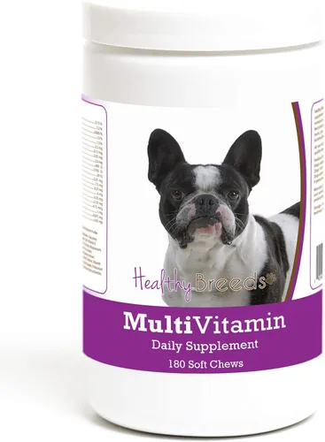 Healthy Breeds Bulldog francés multivitamínico suave masticable para perros 180 unidades