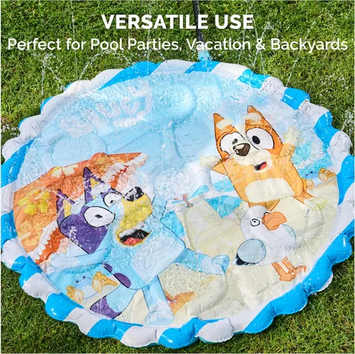 Miniatura 6 de SwimWays Bluey Splash Mat, Kids Splash Pad, juguetes al aire libre, suministros de fiesta Bluey y juguetes acuáticos para edades de 1 año en adelante