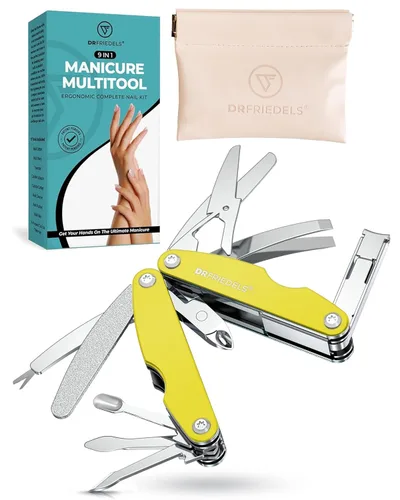 Miniatura 9 de Kit de manicura y pedicura – Juego de manicura profesional 9 en 1 para mujeres y hombres con recortador de cutículas, removedor de cutículas