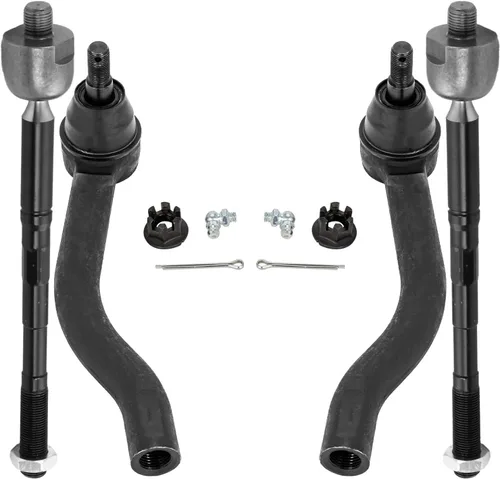 Miniatura 18 de Detroit Axle - 4 barras de acoplamiento delanteras para Kia Forte Koup 14-17, 14-18 Forte Forte5, 4 extremos de barra de acoplamiento exteriores e