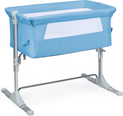 Miniatura 10 de BABY JOY Cuna de noche para bebé, cuna portátil de viaje con bolsa de transporte, cuna para recién nacidos para bebés, cuna para niños con colchón