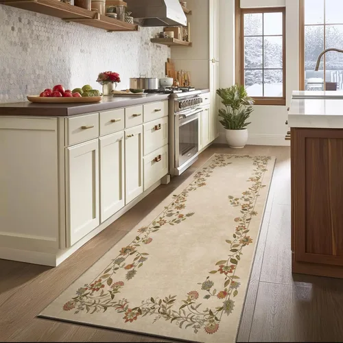 Miniatura 139 de Alfombra de pasillo lavable antideslizante: alfombra de cocina de 2 x 6 pies, resistente a las manchas, con parte trasera de goma, alfombra suave