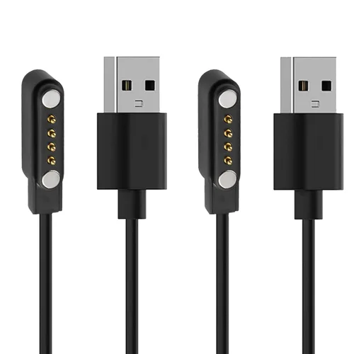 Miniatura 2 de Paquete de 2 cables de carga magnéticos de 4 pines para Sedzofan Y16B Kids Smart Watch Charger Cable de carga USB