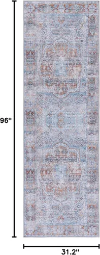 Miniatura 2 de SAFAVIEH Tucson Collection - Alfombra lavable de 2 pies 6 x 8 pies, color beige y resistente al óxido, antideslizante, ideal para zonas de alto