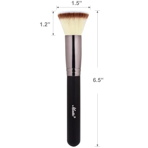 Miniatura 6 de Matto Flat Kabuki - Brocha de maquillaje con parte superior plana para mezcla de base líquida, crema mineral en polvo, 1 unidad