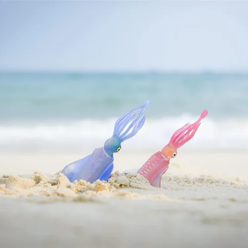 Miniatura 6 de Gemini&Genius 2 juguetes de calamares, animales bioluminiscentes marinos, juguetes de sepias, figuras de acción de animales marinos, regalo ideal 2
