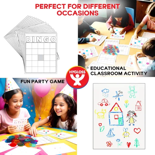 Miniatura 4 de Hygloss Productos Tarjetas de bingo en blanco para escribir - Paquete de 36 hojas de bingo de tamaño grande desechables - Actividades para aulas