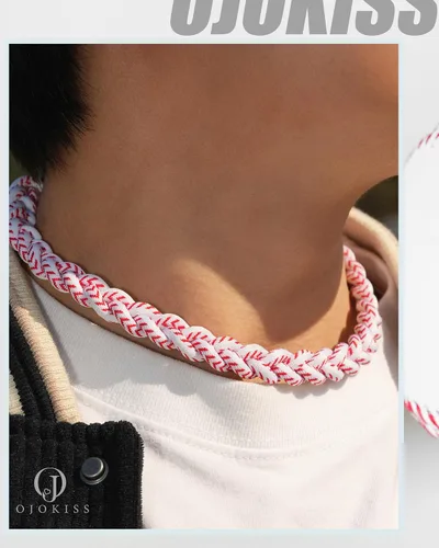 Miniatura 2 de Regalos de béisbol, baloncesto, fútbol, collar de béisbol, baloncesto, fútbol, cuerda trenzada de nailon para ideas de adolescentes con tarjeta