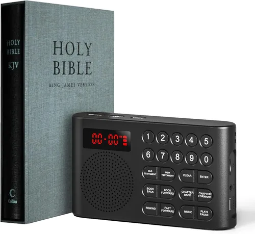 iGuerburn KJV Audio - Reproductor de Biblia para personas mayores, Biblia electrónica antigua y nueva versión en versión King James, Biblia hablante