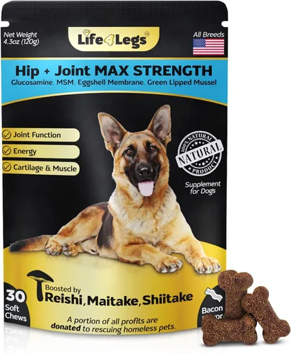 Miniatura 8 de Masticables de cadera y articulaciones para perros + suplemento de piel y pelaje - Golosinas para aliviar el dolor de las articulaciones del perro