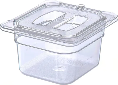 Miniatura 8 de Carlisle FoodService Products 10310U07 StorPlus - Tapa para bandeja de alimentos con mango universal de policarbonato de sexto tamaño, transparente