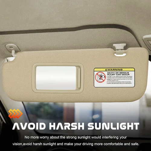 Miniatura 6 de Visera de Sol para Conductor Lado Izquierdo en Beige Reemplazo Compatible con Hyundai Elantra 2011, 2012, 2013, 2014, 2015 Reemplaza 852103X000TX
