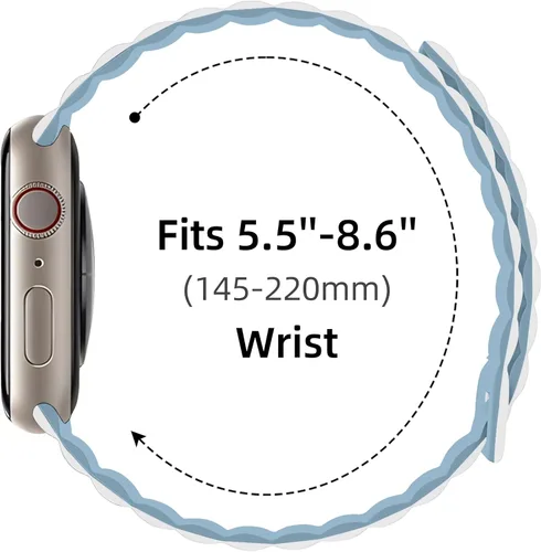Miniatura 5 de Correas deportivas magnéticas compatibles con Apple Watch Band de 1.49, 1.57, 1.61, 1.65, 1.73, 1.77 pulgadas, 1.77 pulgadas, correa magnética