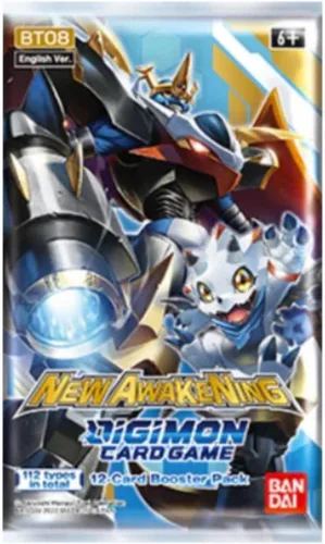 Miniatura 2 de BANDAI 2022 Digimon English TCG New Hero [BT08] Caja de refuerzo - 24 paquetes o 12 cartas cada uno, multicolor (BCL2611042)