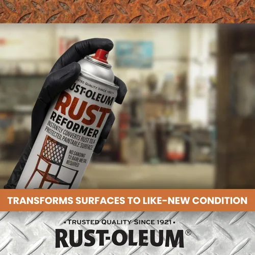 Miniatura 3 de Rust-Oleum Spray reformador de óxido, convierte instantáneamente el óxido en una superficie pintable protegida, no requiere lijado de metal desnudo
