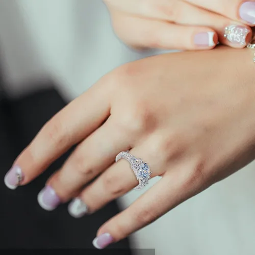 Miniatura 5 de Anillos de joyería para adolescentes y niñas, piedras preciosas de plata natural de lujo, piedra natal de la corte, novia, compromiso, boda, fiesta