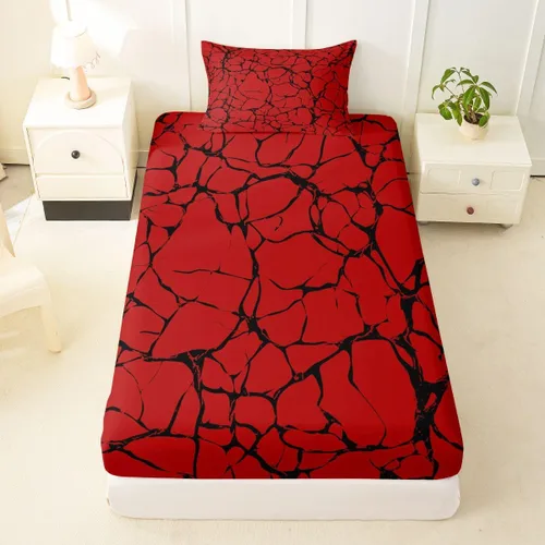 Miniatura 11 de Erosebridal Sábana bajera ajustable de mármol metálico dorado, tamaño individual, sábanas de cama con purpurina dorada negra, diseño de textura