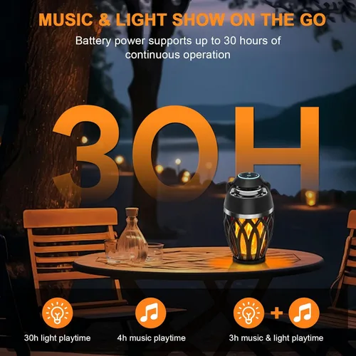 Miniatura 7 de Altavoces para exteriores con luces coloridas, regalos para hombre para cumpleaños, altavoz Bluetooth portátil, sonido estéreo HD, altavoz