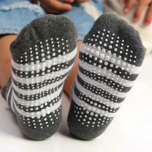 Miniatura 5 de Calcetines de tobillo antideslizantes antideslizantes con agarres para bebés, niños y niñas