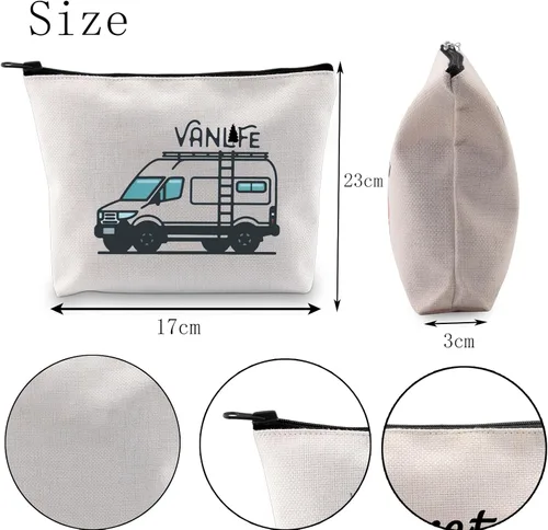 Miniatura 2 de POFULL Bolsa de cosméticos Camper Life, regalo para viajeros, amantes de la naturaleza, regalo para amantes de la caravana, regalo para entusiastas