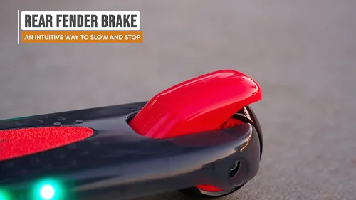 Miniatura 5 de Razor Rollie DLX, 3-Wheel Light-Up Scooter for Younger Children, Seated and Stand-Up Riding Options Rojo