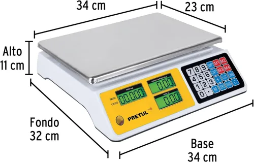 Miniatura 3 de Báscula electrónica Pretul 88.2 lbs de capacidad multifunción