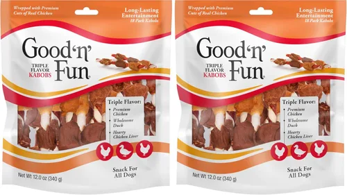 Miniatura 9 de Good'N'Fun - Brochetas de cuero crudo con triple sabor para perros