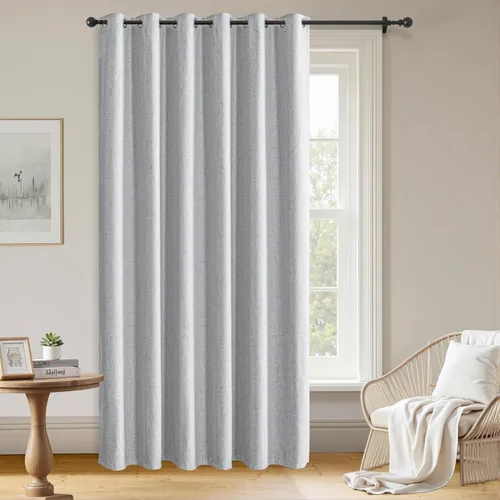 Miniatura 52 de Cortinas opacas para sala de estar, cortinas 100% opacas de 90 pulgadas de largo, juego de 2 paneles de 2 paneles, con aislamiento térmico, pestaña