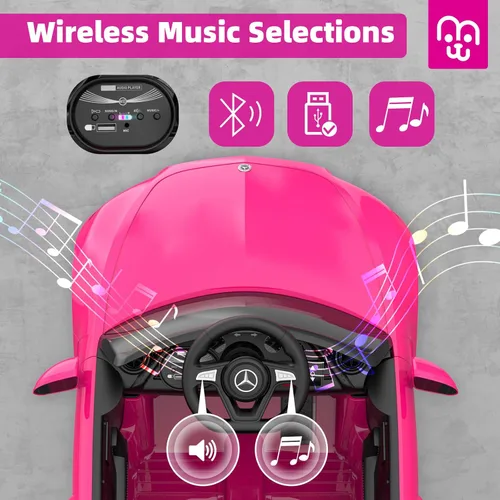 Miniatura 5 de MINIATURE MOTORS - Auto eléctrico con licencia de 12 V con control remoto para niños, automóvil de paseo con Bluetooth, reproductor de música USB