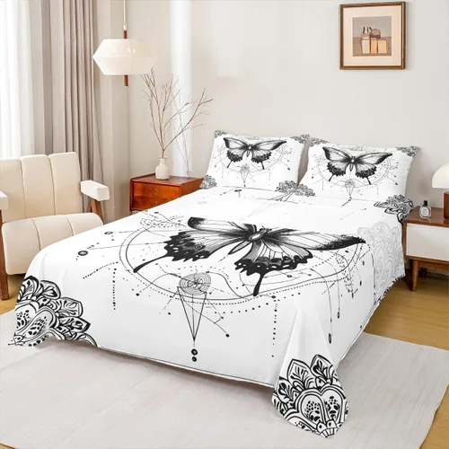 Miniatura 8 de Erosebridal Juego de sábanas tamaño individual de oso marrón para niños y niñas, juego de sábanas de lobo salvaje safari salvaje, juego de sábanas