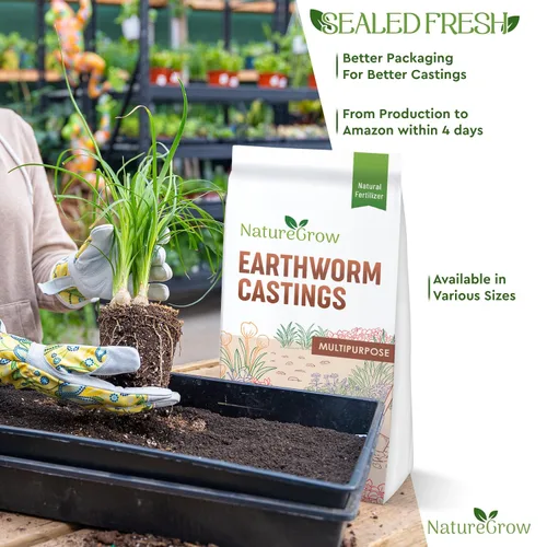 Miniatura 6 de Lombricomposta de Tierra - Fertilizante orgánico de 1 lb con ácido húmico - Lombricomposta pura para jardinería