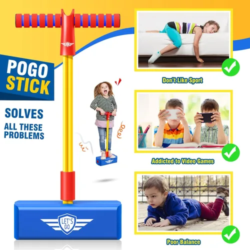 Miniatura 5 de CUUGO LET'S GO! CG Saltar Promueve Crecer Más Alto - Saltarín de Espuma para Niños, Juguetes para Niños de 3 a 12 Años, Niños Niñas, Juguetes al