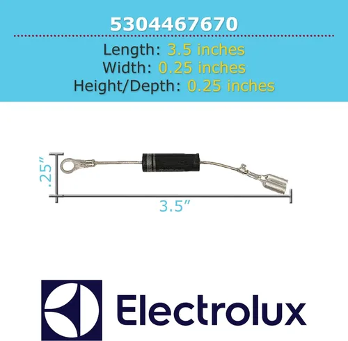 Miniatura 3 de Electrolux 5304467670 Frigidaire Rectificador de repuesto, negro y plateado